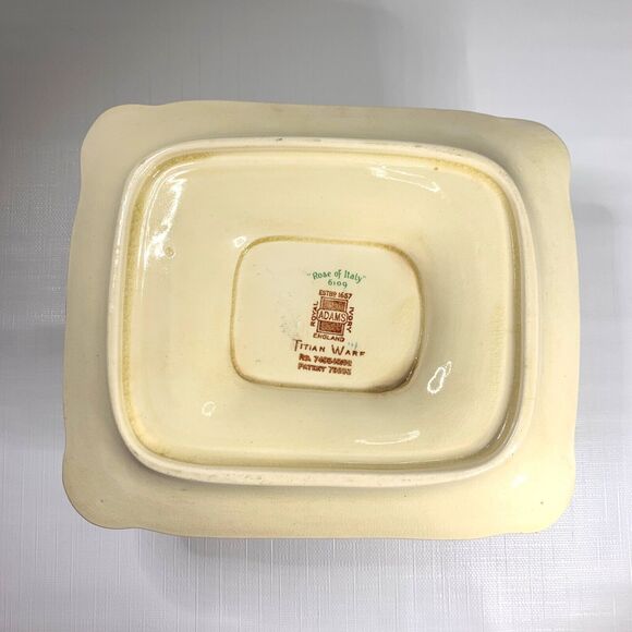 Adams England Gravy Boat Titian Ware Royal Ivory England 6109 Cottage Core Vtg - Picture 9 of 10